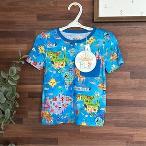 🌎Little Sleepies Around the World Pocket Tee - 2T